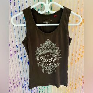 Esprit Brown Y2K Sparkly Tank Top